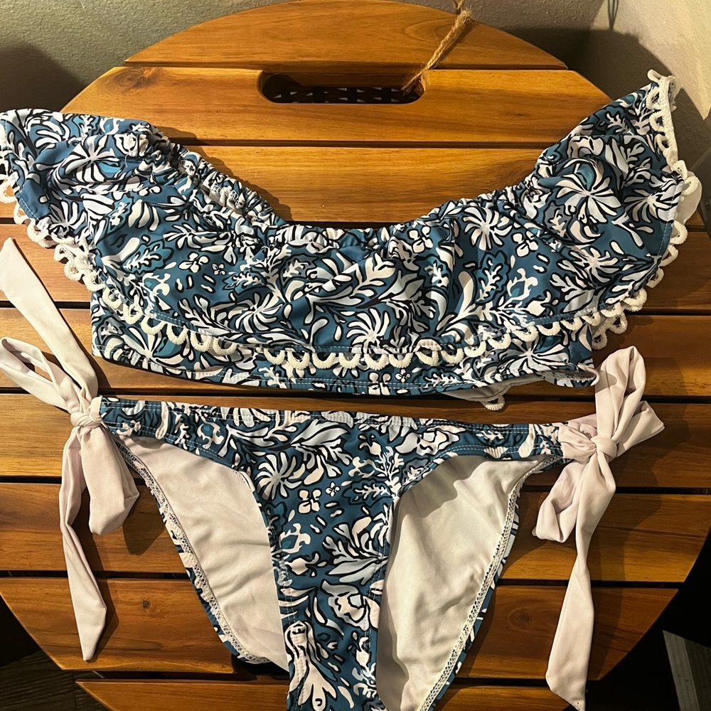 Floral Off-Shoulder Bikini Set